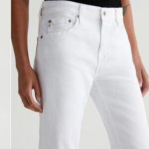 AG.- ED  White Denim Jean Ex Boyfriend Slouchy  Slim Woman Sz 28 R
